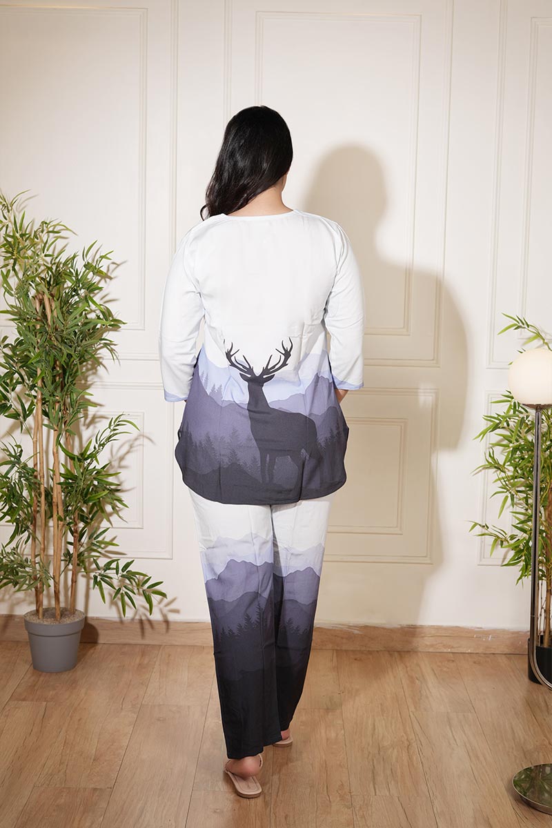 Luxury Comfort Rayon Co-Ord Set | Modern Nature-Inspired Design