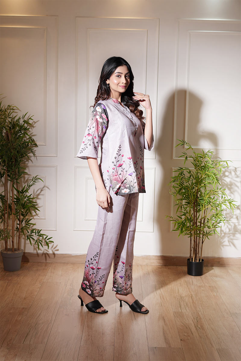 Floral Breeze Linen Co-Ord Set