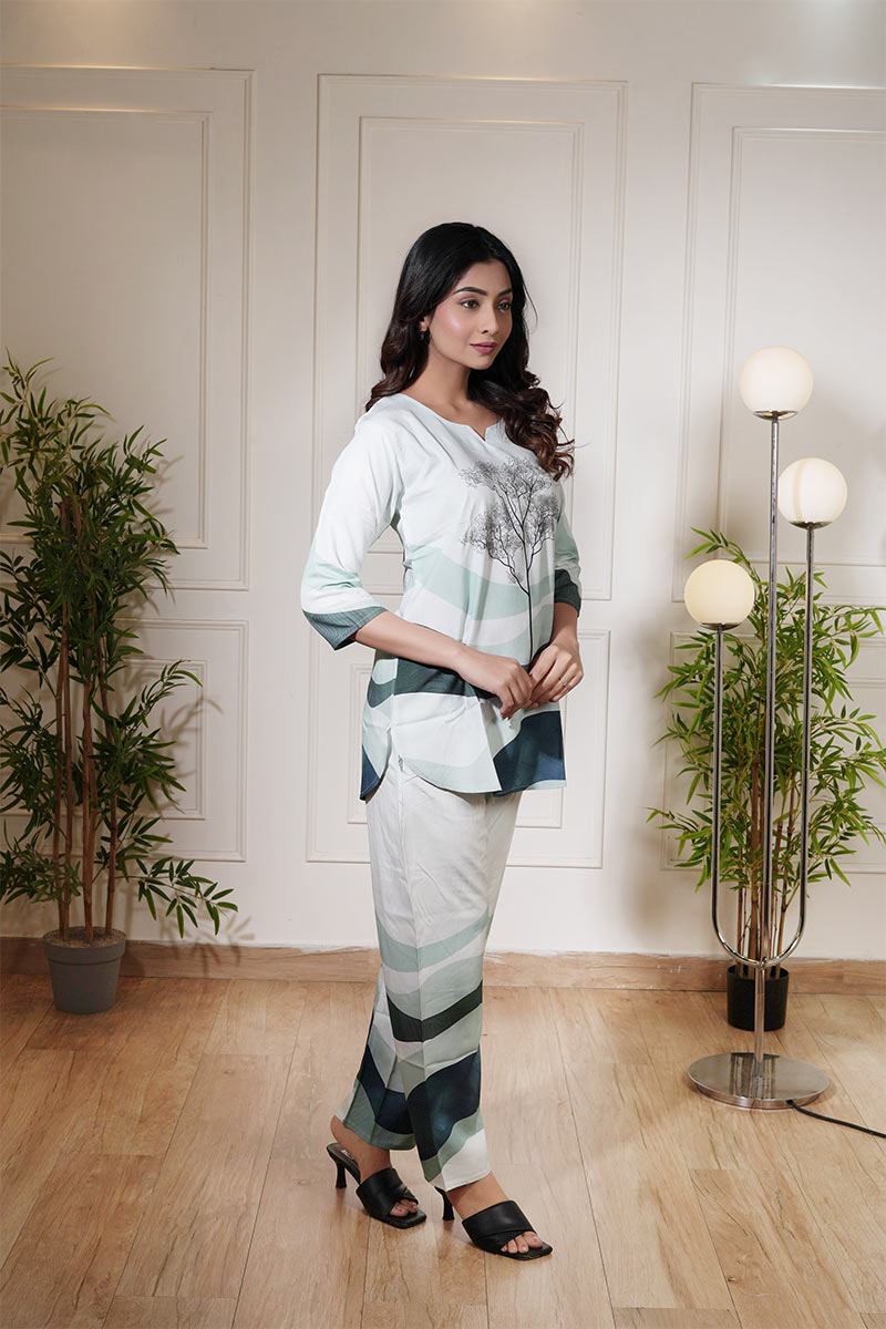 Soft Apricot Rayon Co-Ord Set – Everyday Comfort with Effortless Elegance